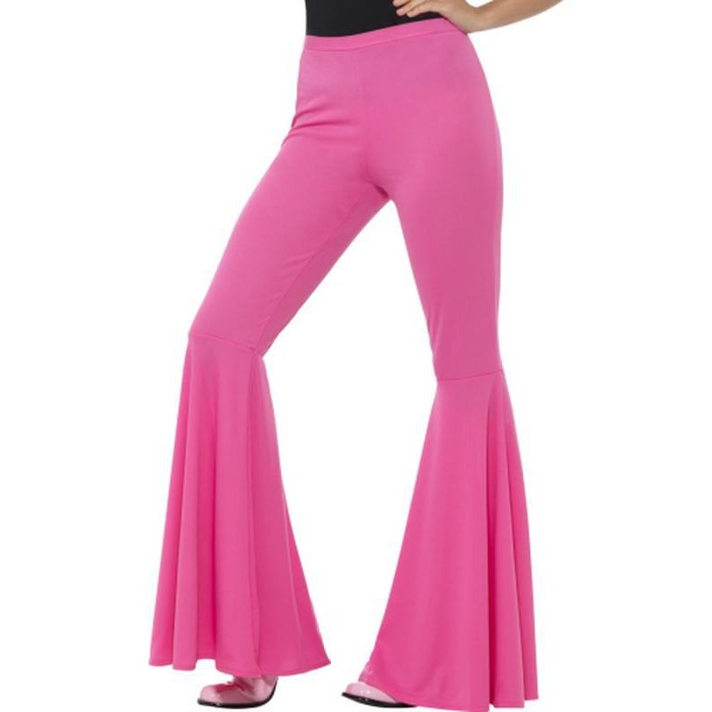 Flared Trousers, Ladies- Pink - Jokers Costume Mega Store