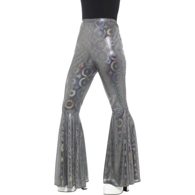 Flared Trousers, Ladies - Silver - Jokers Costume Mega Store