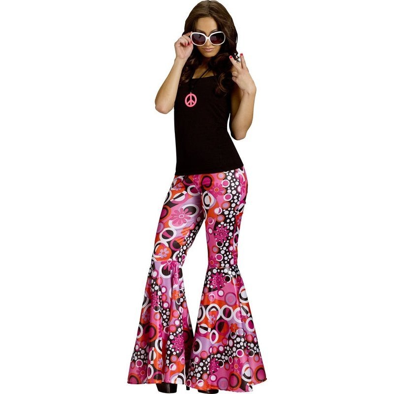 Flower Child Bell Bottoms Groovy - Jokers Costume Mega Store