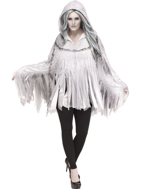 Ghost Hooded Poncho - Jokers Costume Mega Store