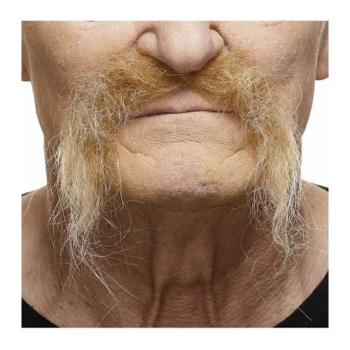 Ginger And Grey Bikie Moustache - Jokers Costume Mega Store
