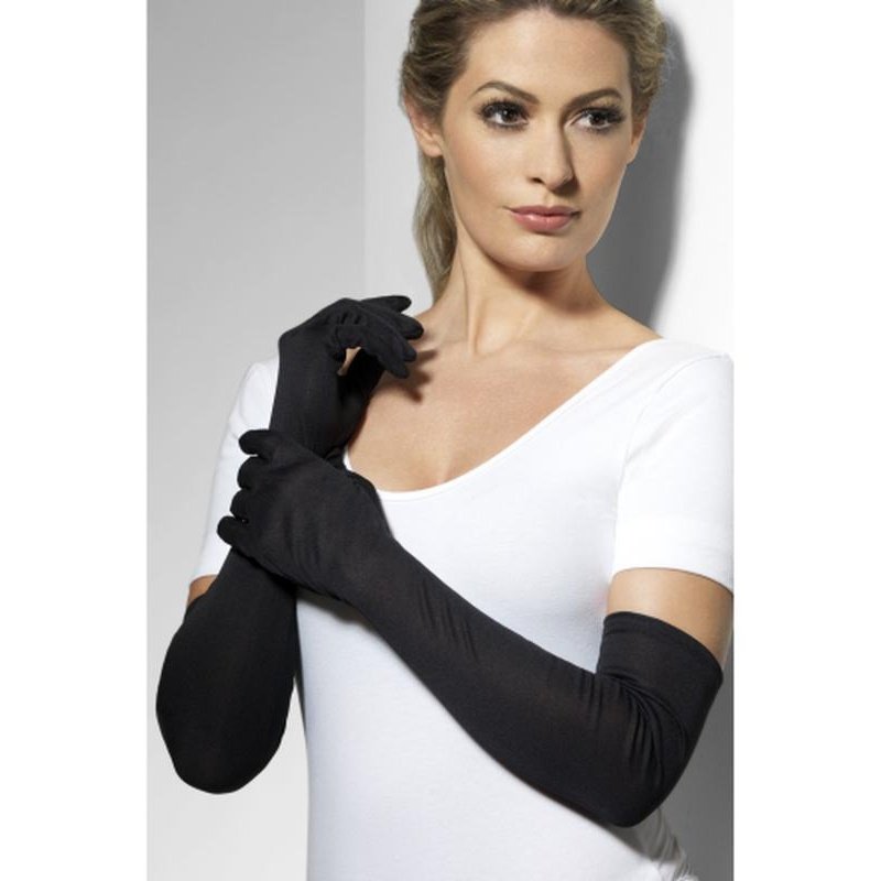Gloves Black, Long - Jokers Costume Mega Store