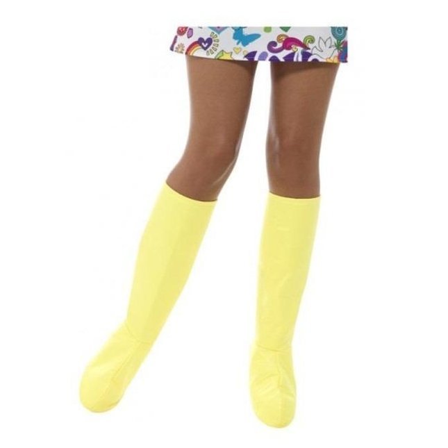 Go Go Boot Covers, Yellow - Jokers Costume Mega Store