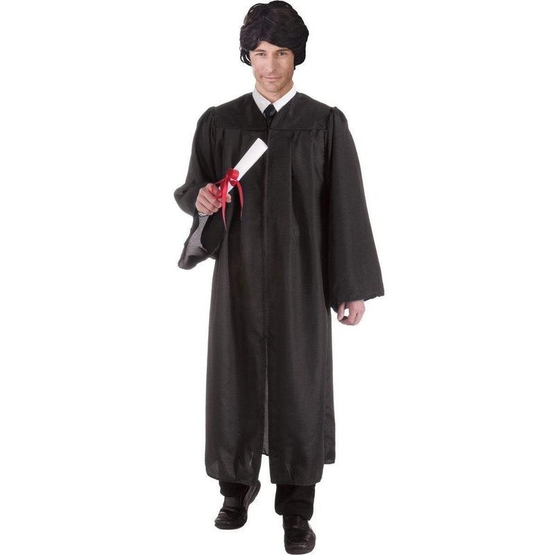 Graduation Robe Black Adult - Jokers Costume Mega Store
