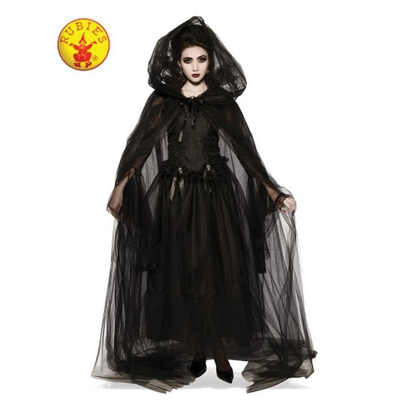 Hooded Cape Black Womens Size Std - Jokers Costume Mega Store