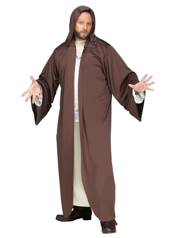 Hooded Robe Brown Ad Os - Jokers Costume Mega Store