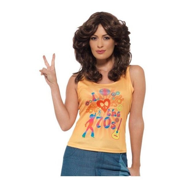 I Love The 70s Top, Ladies - Jokers Costume Mega Store