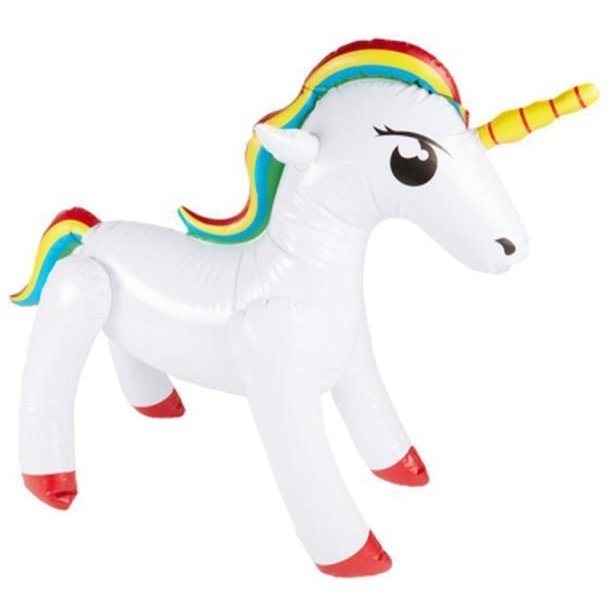 Inflatable Unicorn, White - Jokers Costume Mega Store