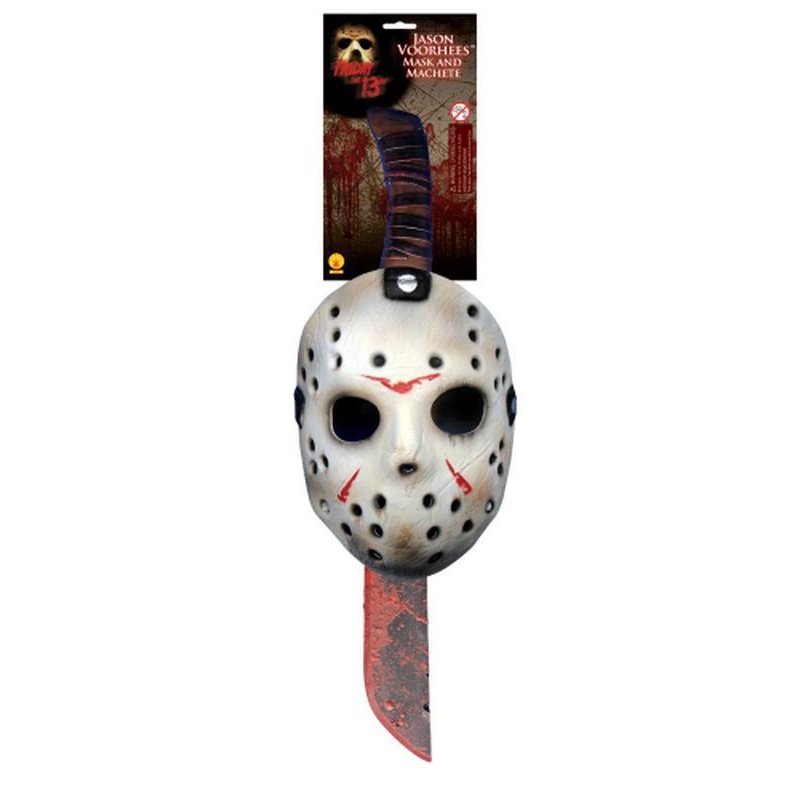 JASON MASK & MACHETE SET-Costume Accessories-Jokers Costume Mega Store