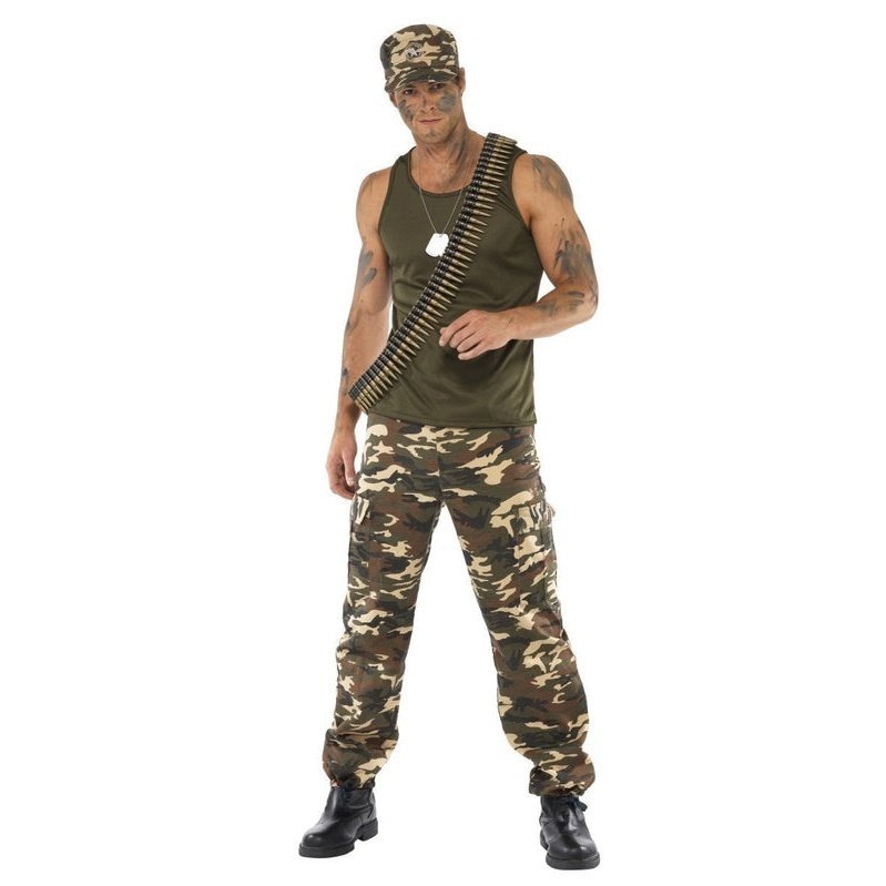 Khaki Camo Deluxe Costume, Male - Jokers Costume Mega Store