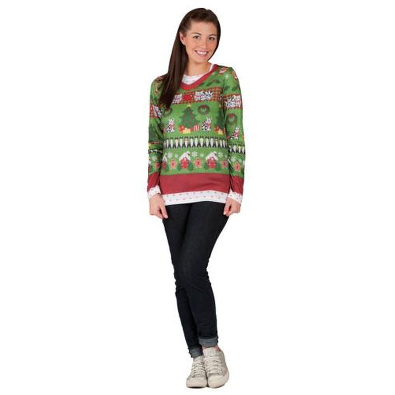 Ladies Ugly Christmas Xl - Jokers Costume Mega Store