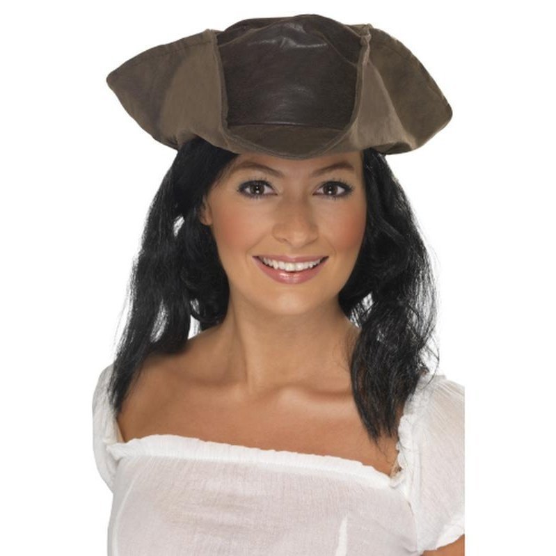 Leather Look Pirate Hat - Jokers Costume Mega Store