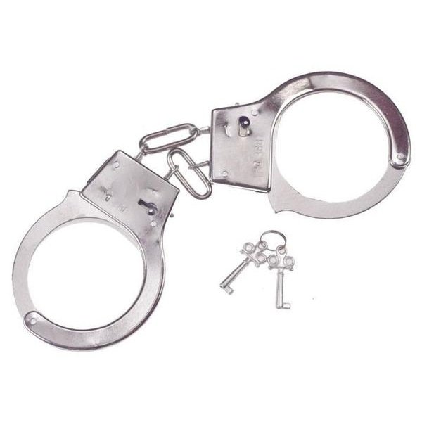 Lightweight Metal Handcuffs-Armwear-Jokers Costume Mega Store