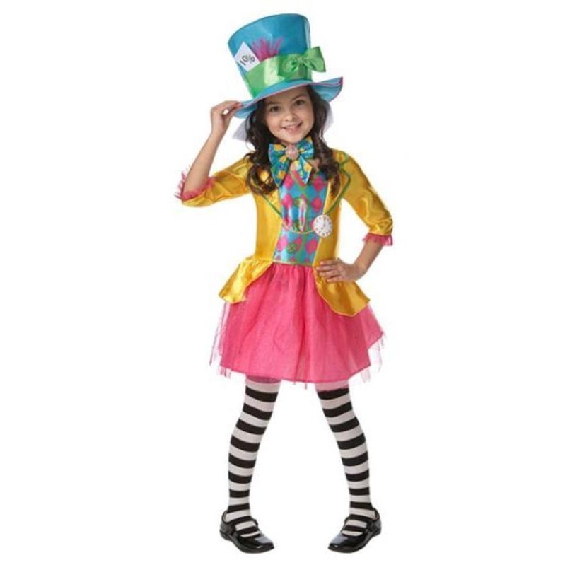 Mad Hatter Girls Deluxe Costume Size 6 8 - Jokers Costume Mega Store