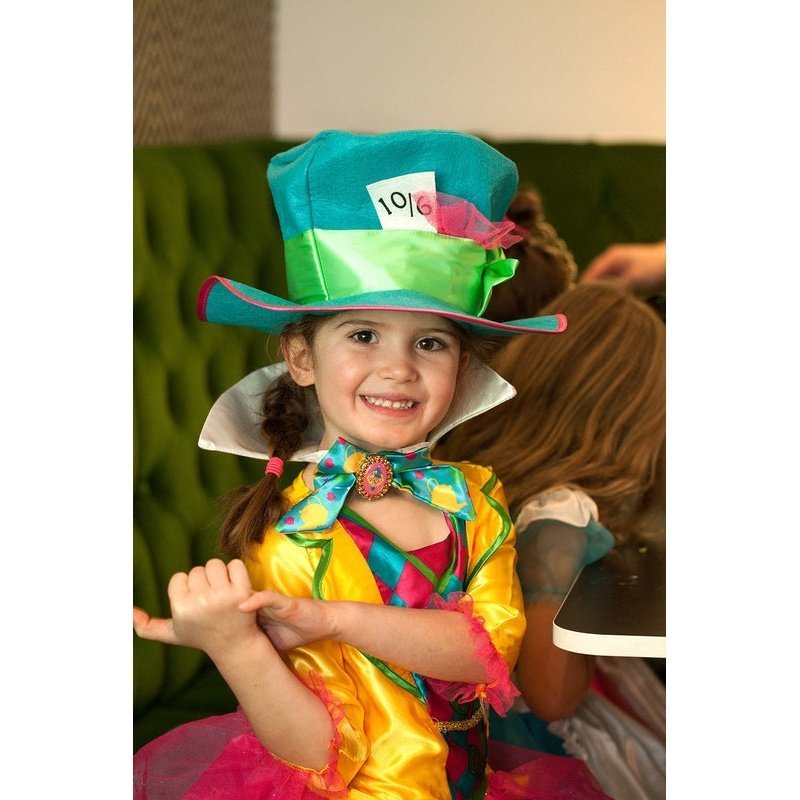 Mad Hatter Girls Deluxe Costume Size 6 8 - Jokers Costume Mega Store