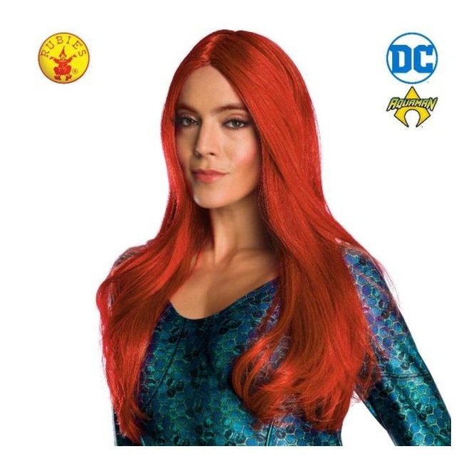 MERA RED WIG, ADULT-Wigs-Jokers Costume Mega Store