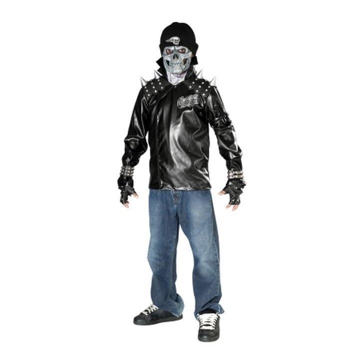 Metal Skull Biker Size M - Jokers Costume Mega Store