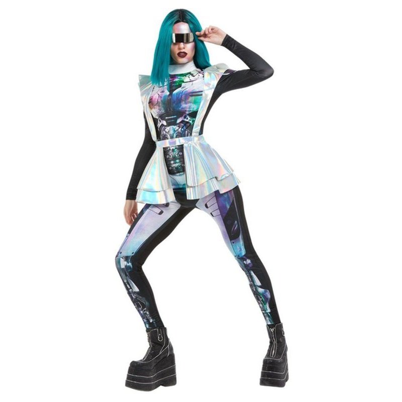 Metallic Space Alien Costume, Multi - Jokers Costume Mega Store