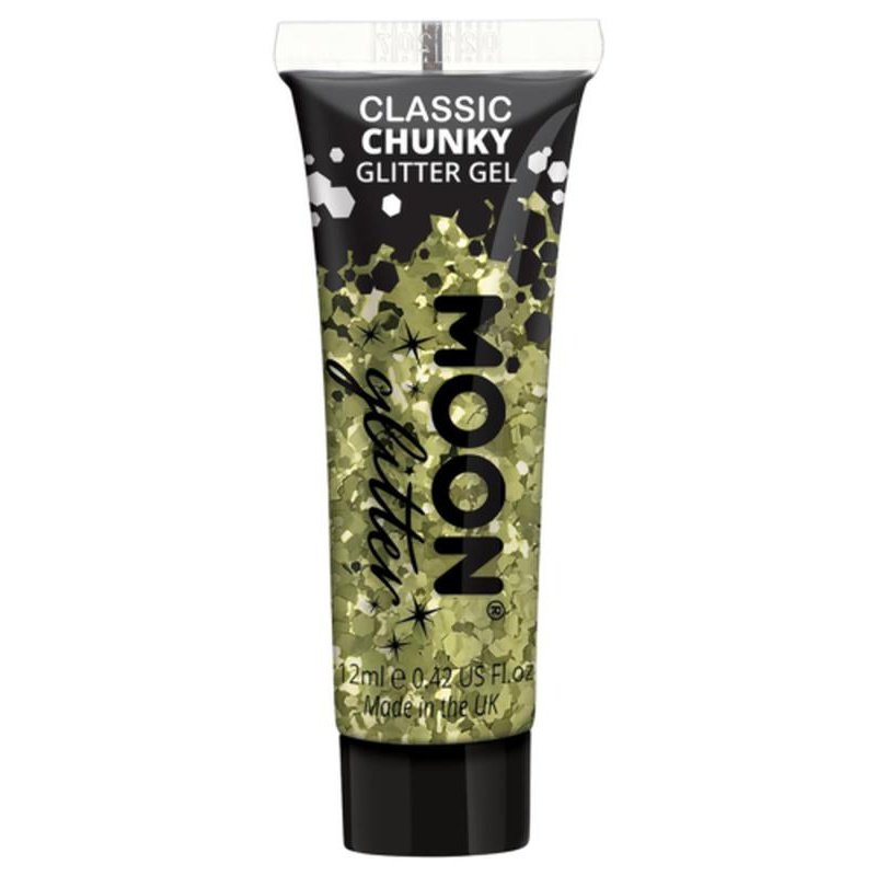 Moon Glitter Classic Chunky Glitter Gel, Gold-Make up and Special FX-Jokers Costume Mega Store