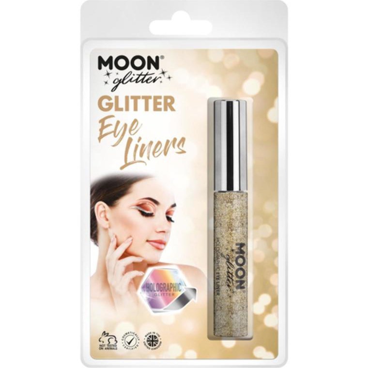Moon Glitter Holographic Glitter Eye Liner, Gold-Make up and Special FX-Jokers Costume Mega Store