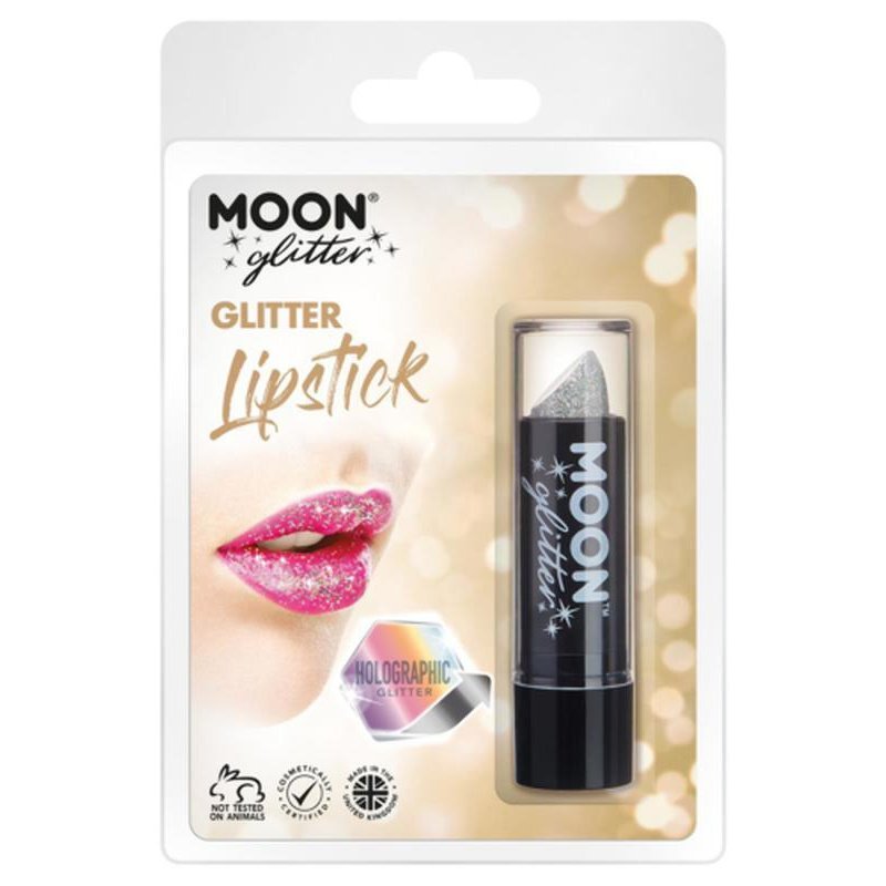 Moon Glitter Holographic Glitter Lipstick, Silver-Make up and Special FX-Jokers Costume Mega Store