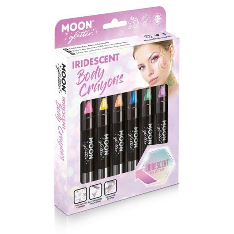 Moon Glitter Iridescent Body Crayons, Assorted-Make up and Special FX-Jokers Costume Mega Store