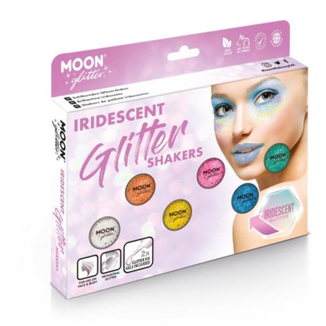 Moon Glitter Iridescent Glitter Shakers, Assorted-Make up and Special FX-Jokers Costume Mega Store
