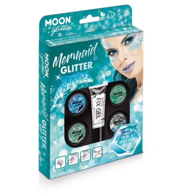 Moon Glitter Mermaid Glitter Kit, Assorted-Make up and Special FX-Jokers Costume Mega Store