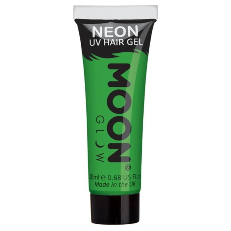 Moon Glow Intense Neon UV Hair Gel, Green-Make up and Special FX-Jokers Costume Mega Store