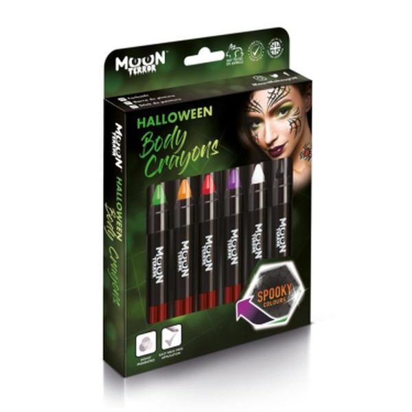 Moon Terror Halloween Body Crayons, Assorted-Make up and Special FX-Jokers Costume Mega Store