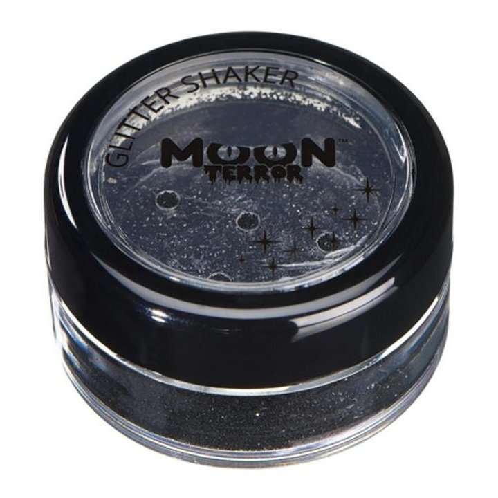 Moon Terror Halloween Glitter Shakers, Black-Make up and Special FX-Jokers Costume Mega Store