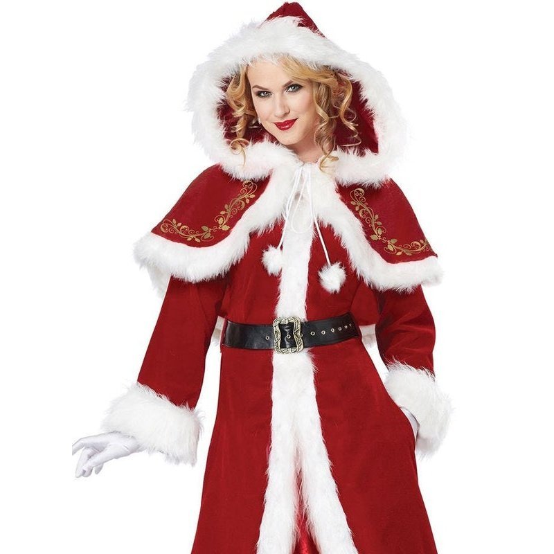Mrs Claus Deluxe Women's Christmas Costume - Jokers Costume Mega Store