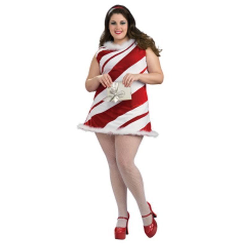 Ms Candy Cane Size Plus - Jokers Costume Mega Store