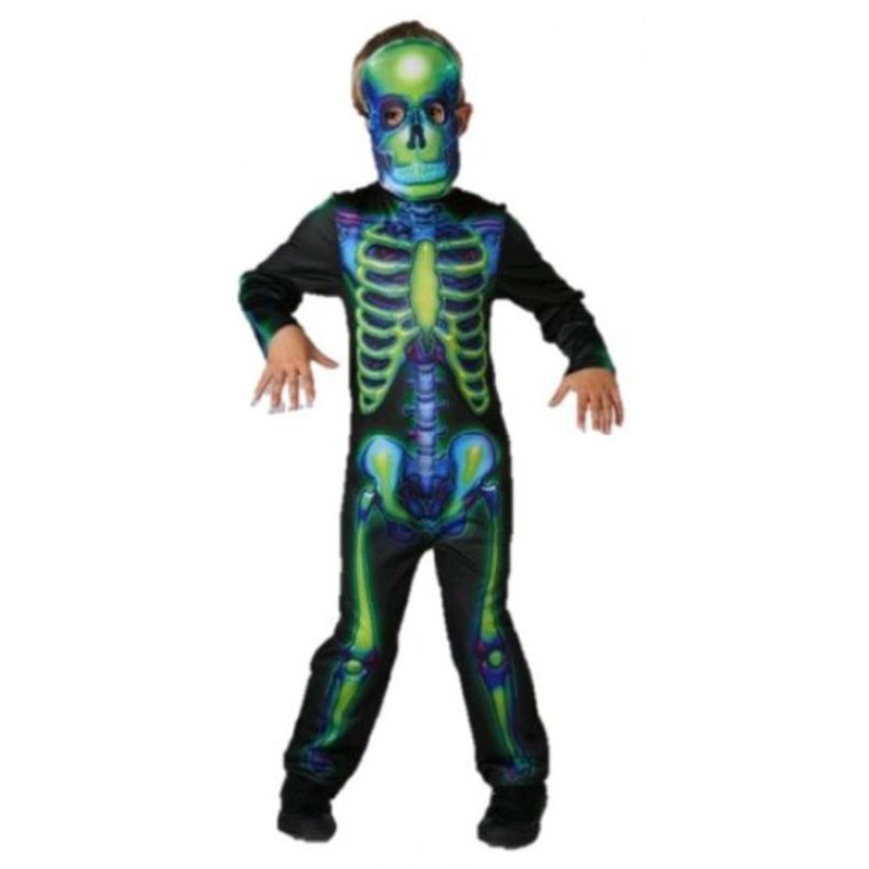 Neon Skeleton Costume Size L - Jokers Costume Mega Store
