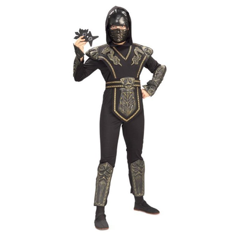 Ninja Gold Dragon Warrior Size L - Jokers Costume Mega Store