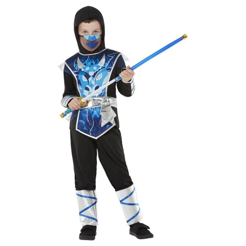 Ninja Warrior Costume, Blue - Jokers Costume Mega Store