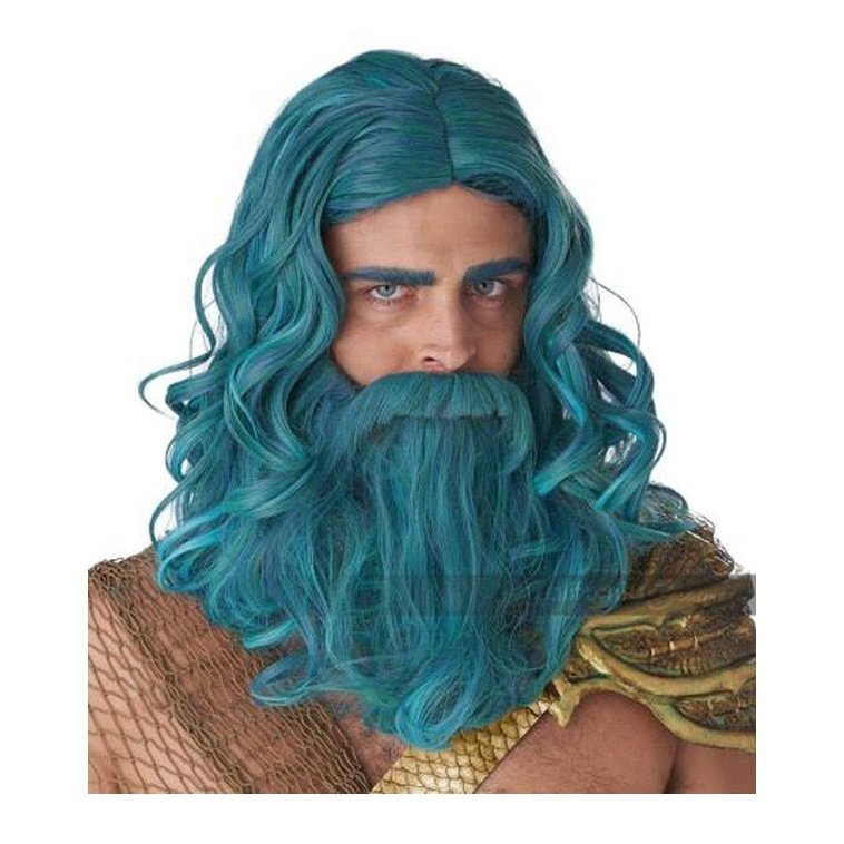 Ocean King Wig And Beard Set - Jokers Costume Mega Store
