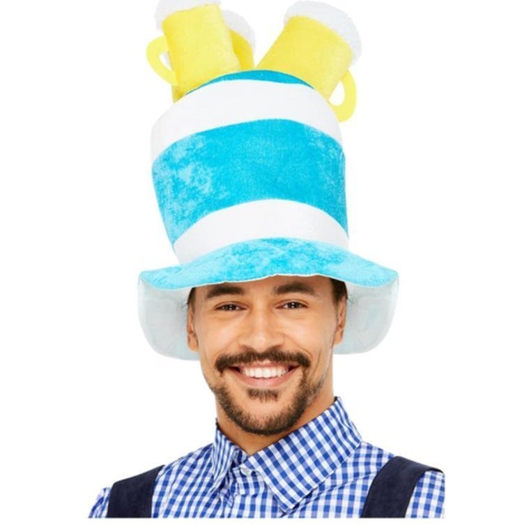 Oktoberfest Beer Hat, Blue - Jokers Costume Mega Store