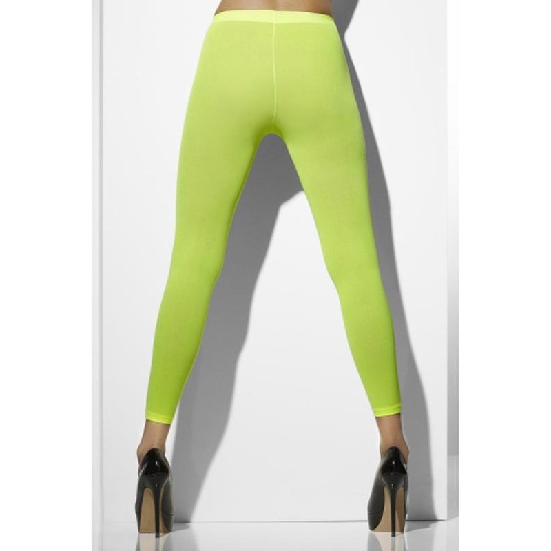 Opaque Footless Tights - Neon Green - Jokers Costume Mega Store