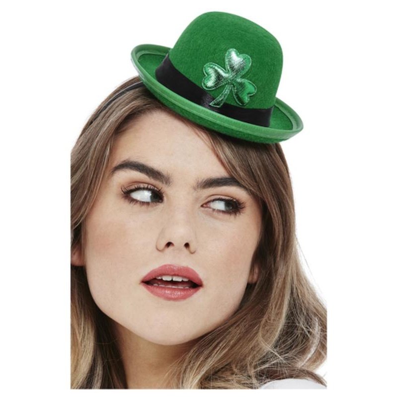 Paddy's Day Mini Bowler Hat, Felt - Jokers Costume Mega Store