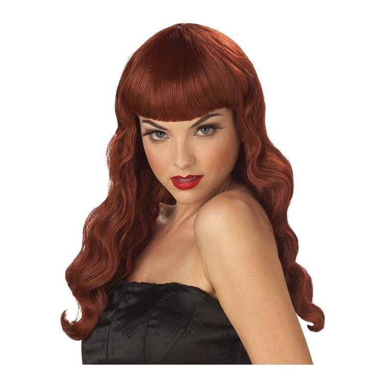 Pin Up Girl Wig Red - Jokers Costume Mega Store
