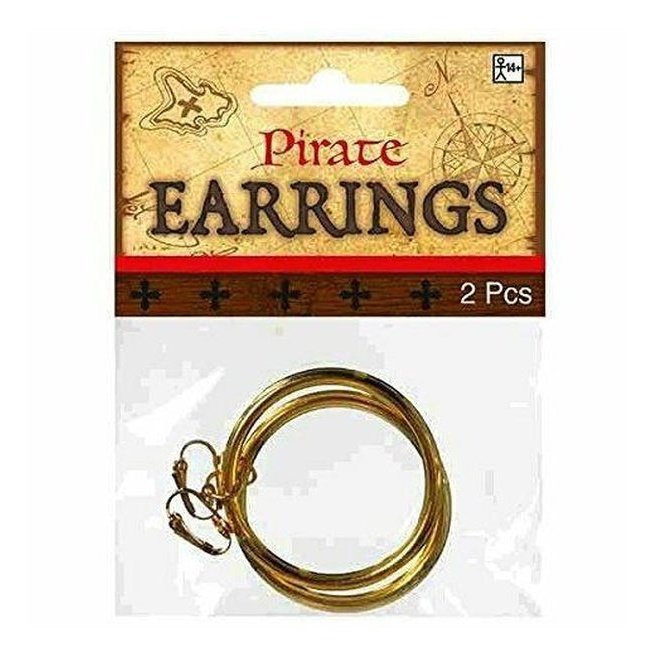Pirate Hoop Earrings - Jokers Costume Mega Store