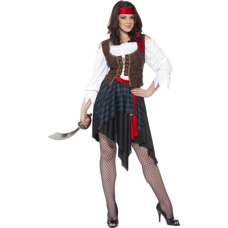 Pirate Lady Costume - Brown - Jokers Costume Mega Store