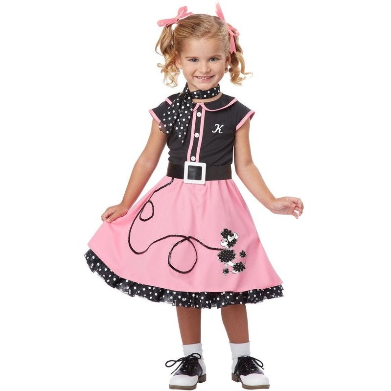 Poodle Cutie Toddler Girls 1950's Costume - Jokers Costume Mega Store