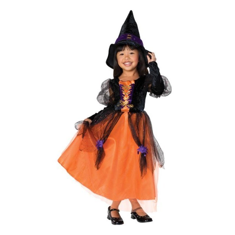 Pretty Orange Witch Size S - Jokers Costume Mega Store