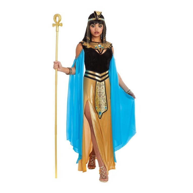 Cleopatra Women's Costume - Velvet Top & Gold Dress | Jokers Costume Mega Store Cleopatra Women's Costume - Velvet Top & Gold Dress | Jokers Costume Mega Store