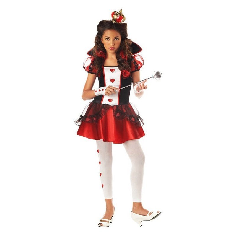 Queen Of Hearts Tween Girls Costume - Jokers Costume Mega Store
