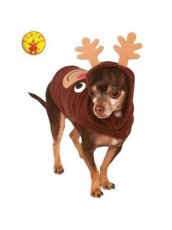 Reindeer Hoodie Pet Costume Size M - Jokers Costume Mega Store
