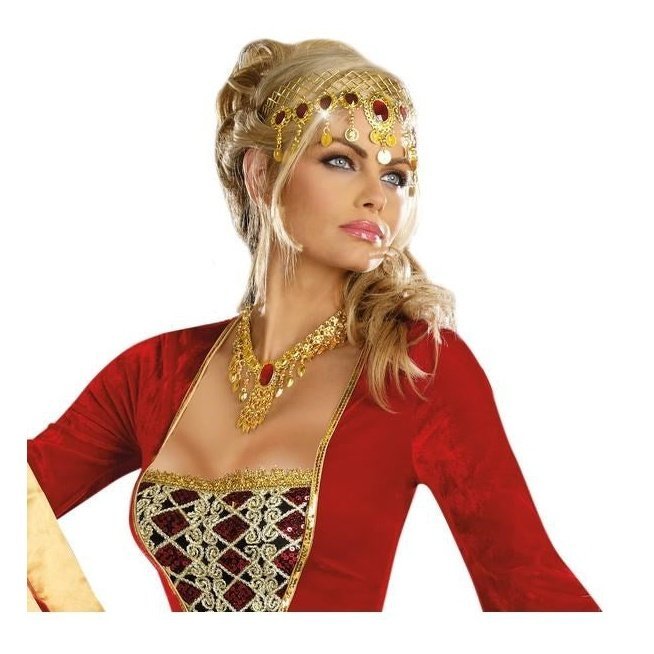 Rubies N Gold Headpiece - Jokers Costume Mega Store