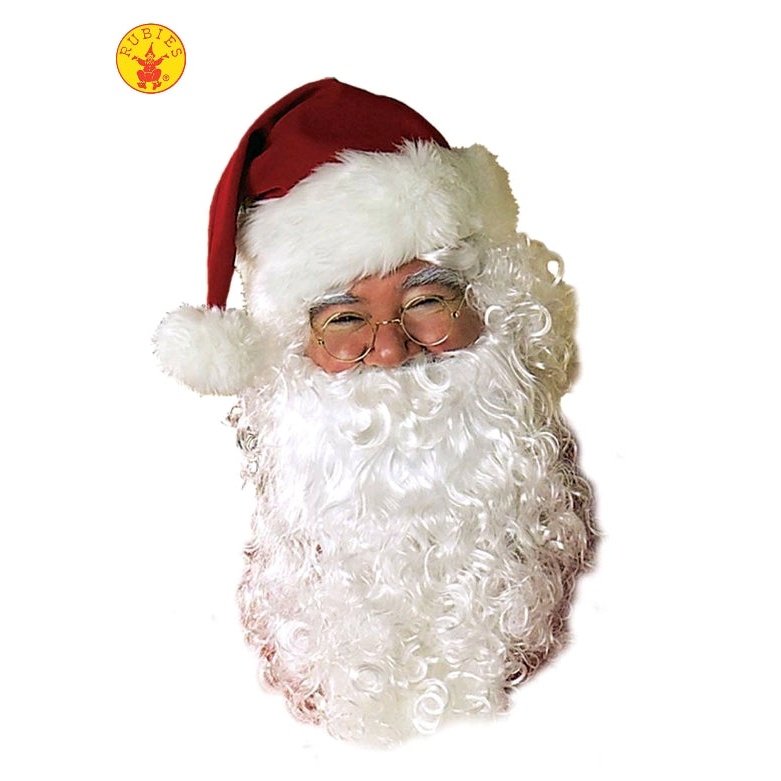 Santa Beard & Wig Set Adult (R) - Jokers Costume Mega Store